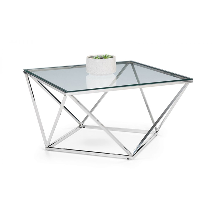 Riviera Glass Top Octagonal Coffee Table - Click Image to Close